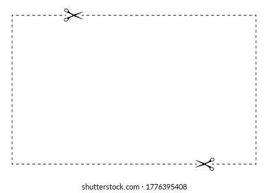 Coupon frame. Clip to save frame with a dotted bounding