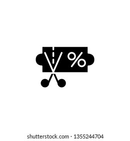 Coupon glyph icon
