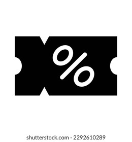 coupon glyph icon illustration vector graphic