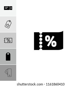 Coupon icon. collection of 6 coupon filled and outline icons such as ticket, tag. editable coupon icons for web and mobile.