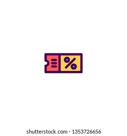 Coupon icon design. e-commerce icon vector illustration