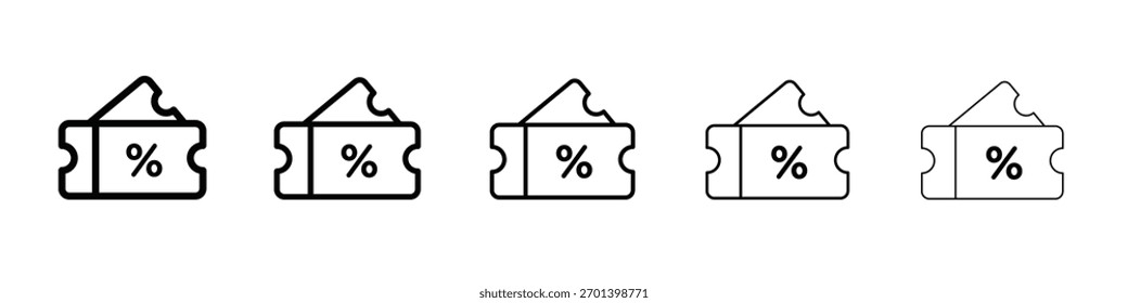 Diseño de icono de Cupón, logotipo, App, interfaz de usuario. Ilustración vectorial, EPS