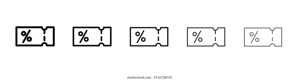 Diseño de icono de Cupón, logotipo, App, interfaz de usuario. Ilustración vectorial, EPS
