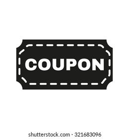 The Coupon Icon. Discount And Gift, Offer Symbol. Flat Vector Illustration