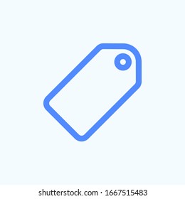 Icono de cupón para el diseño del sitio web de comercio electrónico. Ilustración simétrica delgada y redondeada del cupón de compra o icono del precio.