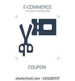 coupon icon. high quality filled coupon icon on white background. from e commerce collection flat trendy vector coupon symbol. use for web and mobile