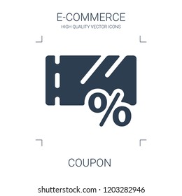 coupon icon. high quality filled coupon icon on white background. from e commerce collection flat trendy vector coupon symbol. use for web and mobile