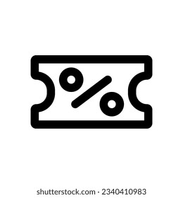 Coupon-Icon-Linie-Vektorgrafik