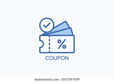 Ícone De Cupom Ou Ilustração De Vetor Isolada De Logotipo