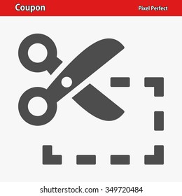 Coupon Icon. Professional, pixel perfect icons optimized for both large and small resolutions. EPS 8 format.