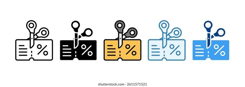 Coupon Icon Set Multiple Style Collection