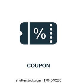 Coupon icon. Simple illustration from e-commerce collection. Creative Coupon icon for web design, templates, infographics and more