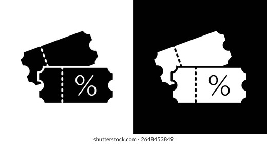 Coupon icon symbol collection. Flat vector stock illustration.