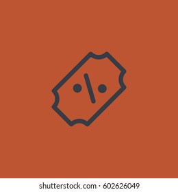 Coupon icon. Ticket vector