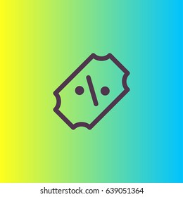 Coupon icon. Ticket vector