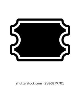 Coupon Icon Vector. Flat Black Icon Isolated on White Background.