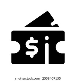 coupon icon. vector glyph icon for your website, mobile, presentation, and logo design.