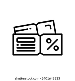 coupon icon. vector line icon for your website, mobile, presentation, and logo design.