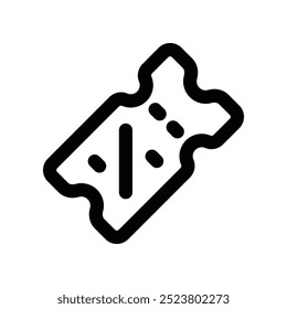 coupon icon. vector line icon for your website, mobile, presentation, and logo design.
