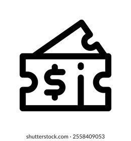 coupon icon. vector line icon for your website, mobile, presentation, and logo design.