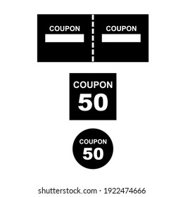 Coupon-Icon-Vektorgrafik minimaler Design