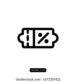 Coupon Icon Vector - Sign or Symbol