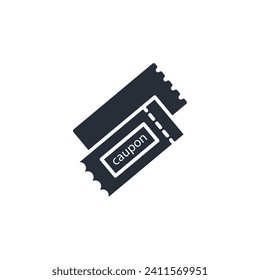 icono de cupón. vector.Curso editable.Signo de estilo lineal para uso de diseño web,logotipo.Ilustración de símbolo.