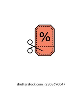 coupon icon,discount tag vector,isolated on white background