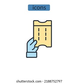 Símbolo de iconos de cupón elementos vectoriales para web infográfica