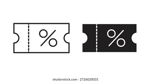Cupón de Vector con trazo editable y versiones planas