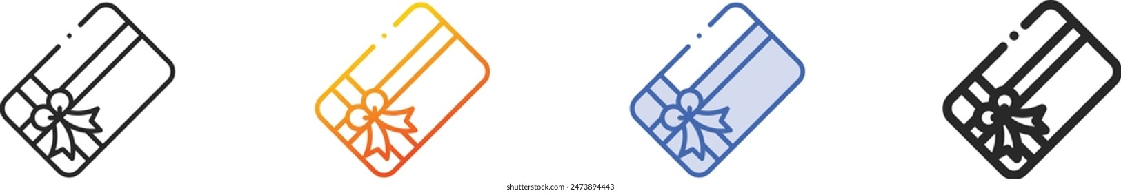 Icono de Cupón.Diseño lineal delgado, degradado, trazo azul y estilo audaz aislado sobre fondo blanco