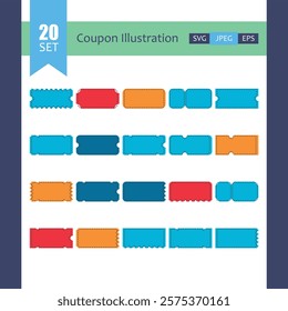 Coupon Illustration Set Cute Element