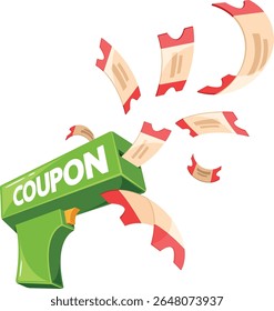 Cupón Jackpot Ilustración vectorial de pistola