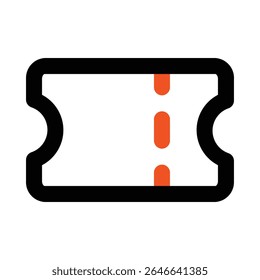 coupon line color icon editable vektor
