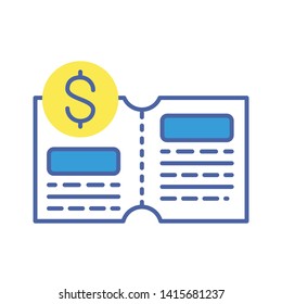 Coupon line color icon. Special offer.  Gift voucher sign. Symbol for web page, app, promo. UI/UX/GUI design element. Vector isolated object. Editable stroke. 