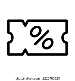 coupon line icon illustration vector graphic