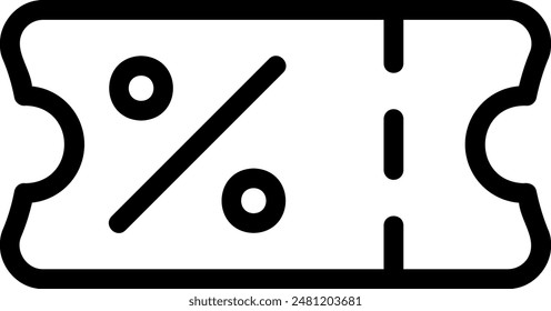 coupon line icon illustration vector