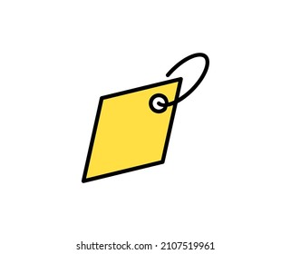 Icono de línea de cupón. Símbolo vectorial en estilo plano y a la moda sobre fondo blanco. El comercio canta por el diseño.