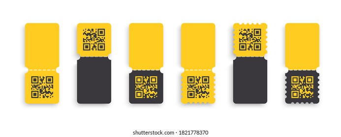 Coupon mockup. Coupon vector realistic icons. Coupon promotion sale. Blank tickets with shadow. Vector illustration