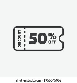 Coupon Offer Flat Design Icon