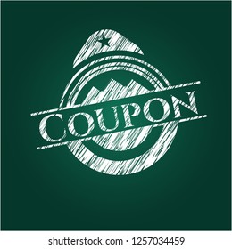 Coupon on blackboard