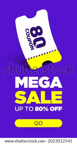 Coupon on a purple background