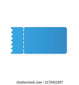 Un cupón sobre un fondo blanco con una sombra. Ilustración del vector