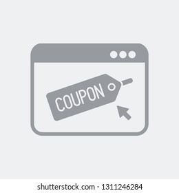Coupon online concept icon