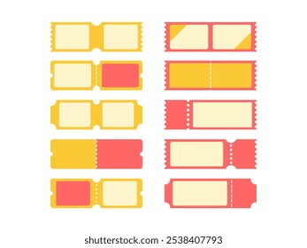 Conjunto de Elementos de Ilustração de Papel de Cupom