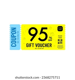 Coupon promotion sale. Big sale and super sale coupon discount. Coupon discount with vector illustration
