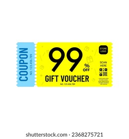 Coupon promotion sale. Big sale and super sale coupon discount. Coupon discount with vector illustration