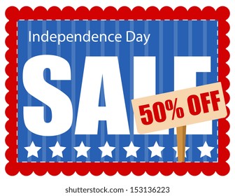 coupon sale - 4th of july vector illustration