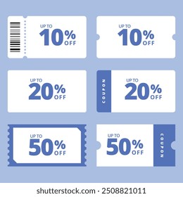 Coupon set Vectors Illustrations design
