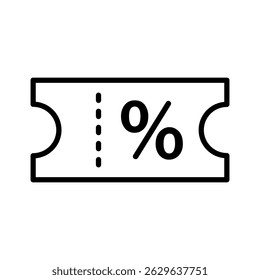 coupon sign symbol vector flat icon